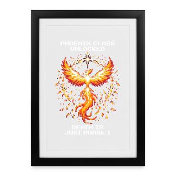 Classe Phénix débloquée : Phase 1 de la mort uniquement - Affiche encadrée (27 × 37 cm) - noir - Devant
