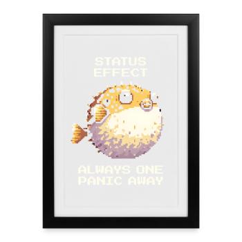 Status Effect: Just a Panic Boost Away | RPG - Framed poster (27 × 37 cm) - black - Front