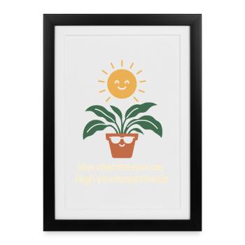 Funny garden humor, plant lover, - Framed poster (27 × 37 cm) - black - Front
