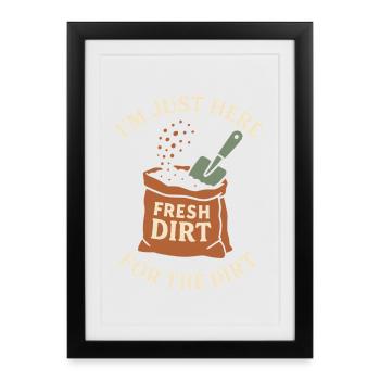 Funny garden humor, plant lover, - Framed poster (27 × 37 cm) - black - Front
