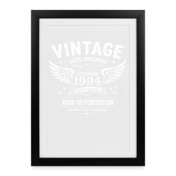 Vintage December 1994 Birthday 1994 Gift - Framed poster (27 × 37 cm) - black - Front