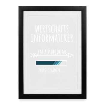 Business Informatics Studies Profession Education - Framed poster (27 × 37 cm) - black - Front