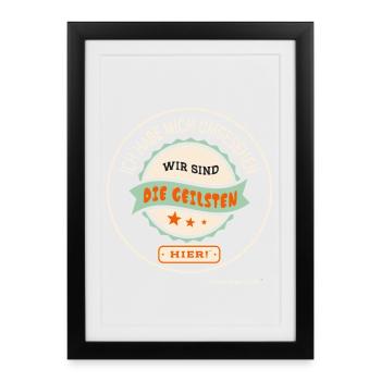 Nous sommes les plus chauds – Retro Team Design - Affiche encadrée (27 × 37 cm) - noir - Devant
