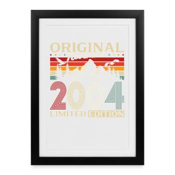 21ème Anniversaire Original Novembre Millésime 2004 - Affiche encadrée (27 × 37 cm) - noir - Devant