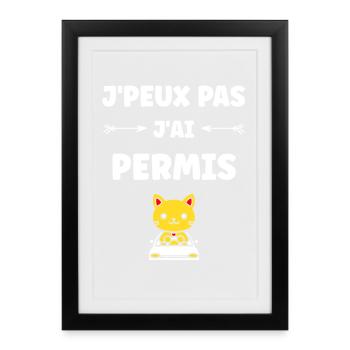 Young Driver, Young Driver, Driver's License - Framed poster (27 × 37 cm) - black - Front
