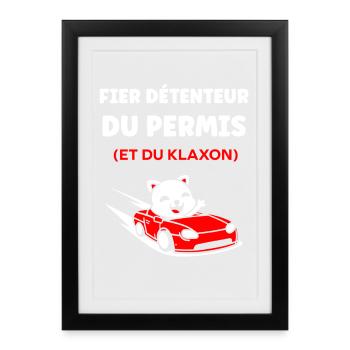 Driver's license humor - Framed poster (27 × 37 cm) - black - Front