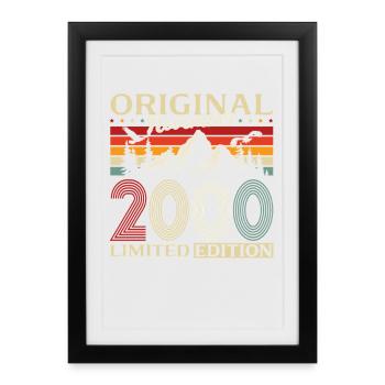 25ème Anniversaire Original Novembre Millésime 2000 - Affiche encadrée (27 × 37 cm) - noir - Devant