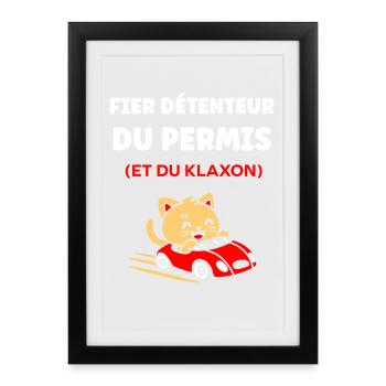 Driver's license humor - Framed poster (27 × 37 cm) - black - Front