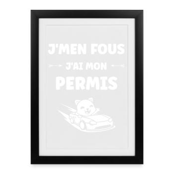 Driver's license humor - Framed poster (27 × 37 cm) - black - Front