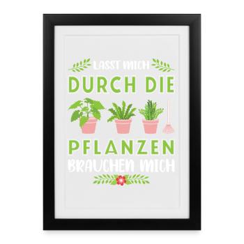 Garden Gardener Gardening Gardening Gardening Gardening - Framed poster (27 × 37 cm) - black - Front