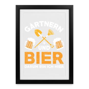 Garden Gardener Gardening Gardening Gardening Gardening - Framed poster (27 × 37 cm) - black - Front
