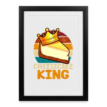 Cheesecake King Retro - Framed poster (27 × 37 cm) - black - Front