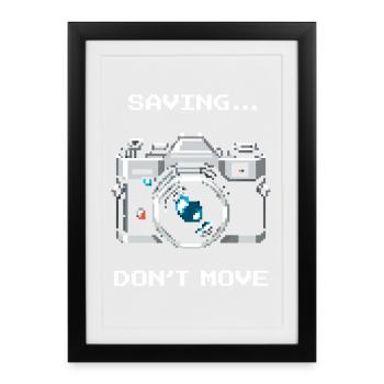 Save, don't move | Long exposure - Framed poster (27 × 37 cm) - black - Front