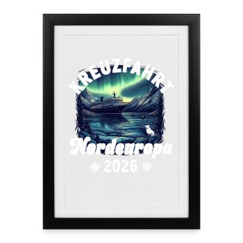 Cruise Northern Europe 2026 - Framed poster (27 × 37 cm) - black - Front