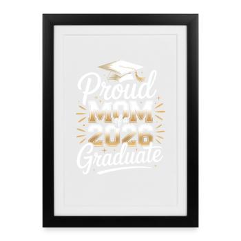 Fière maman d’un diplômé de 2026 - Affiche encadrée (27 × 37 cm) - noir - Devant