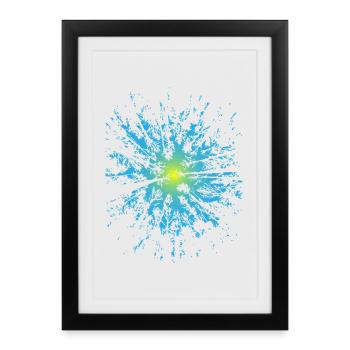 Sentier forestier Randonnée pédestre - Arbres Nature Nature sauvage - Affiche encadrée (27 × 37 cm) - noir - Devant