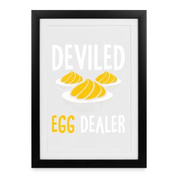 Stuffed Eggs Deviled Eggs Thanskgiving - Framed poster (27 × 37 cm) - black - Front