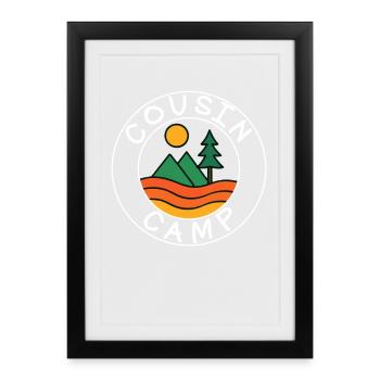 Cousin Camp Suitable Family Vacation Cousin Camp - Framed poster (27 × 37 cm) - black - Front