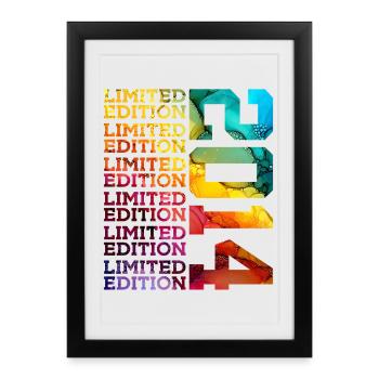 ÉDITION LIMITÉE 2014 12 ANS 12E ANNIVERSAIRE - Affiche encadrée (27 × 37 cm) - noir - Devant