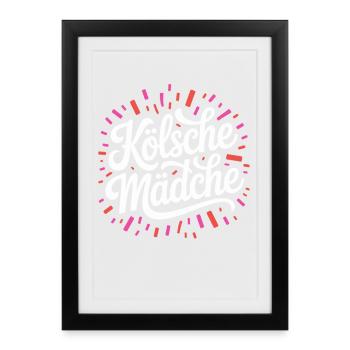 Cologne Girls Carnival Cologne Cologne Cologne Girls - Framed poster (27 × 37 cm) - black - Front