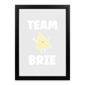 Humour fromage brie - Affiche encadrée (27 × 37 cm) - noir - Devant