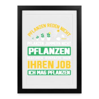 Garden Gardener Gardening Gardening Gardening Gardening - Framed poster (27 × 37 cm) - black - Front