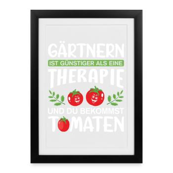 Garden Gardener Gardening Gardening Gardening Gardening - Framed poster (27 × 37 cm) - black - Front