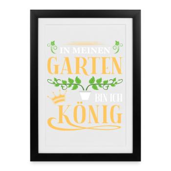 Jardinier Jardinage Jardinage Jardinage Jardinage - Affiche encadrée (27 × 37 cm) - noir - Devant