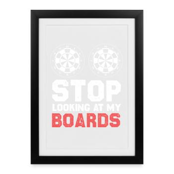 Stop, not on my boards - Framed poster (27 × 37 cm) - black - Front
