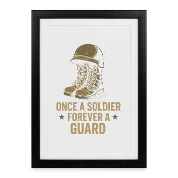Vétéran de l’armée Vétéran de la Garde nationale en - Affiche encadrée (27 × 37 cm) - noir - Devant