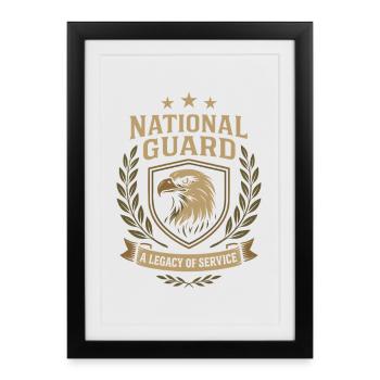 Vétéran de l’armée Vétéran de la Garde nationale en - Affiche encadrée (27 × 37 cm) - noir - Devant