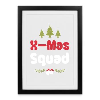 X-Mas Squad - Framed poster (27 × 37 cm) - black - Front