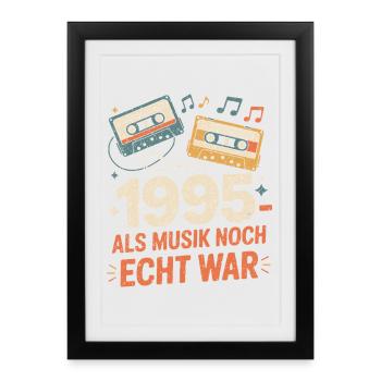 1995 Nostalgie Cassette - Affiche encadrée (27 × 37 cm) - noir - Devant