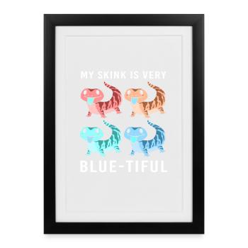 Lézard - Affiche encadrée (27 × 37 cm) - noir - Devant