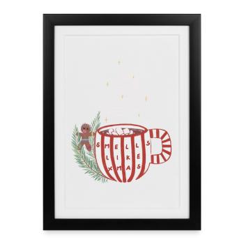 Noël - Affiche encadrée (27 × 37 cm) - noir - Devant