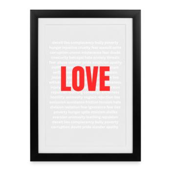 LOVE CONQUERS ALL - Framed poster (27 × 37 cm) - black - Front