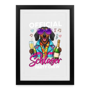Équipe officielle de Schlager Party - Affiche encadrée (27 × 37 cm) - noir - Devant