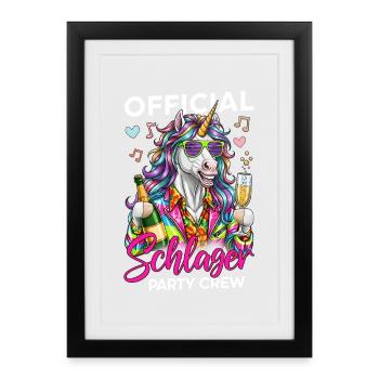 Équipe officielle de Schlager Party - Affiche encadrée (27 × 37 cm) - noir - Devant