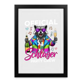 Équipe officielle de Schlager Party - Affiche encadrée (27 × 37 cm) - noir - Devant