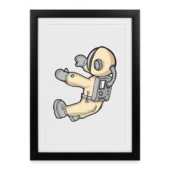 Space - Framed poster (27 × 37 cm) - black - Front