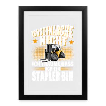 Gerbeur pour chariot élévateur - Affiche encadrée (27 × 37 cm) - noir - Devant