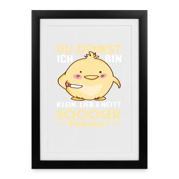 Bad mistake little chicks - Framed poster (27 × 37 cm) - black - Front