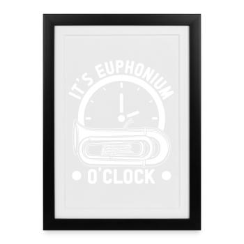 Baryton It’s O ́Clock Euphonium - Affiche encadrée (27 × 37 cm) - noir - Devant