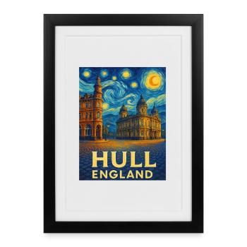 Hull England - Framed poster (27 × 37 cm) - black - Front