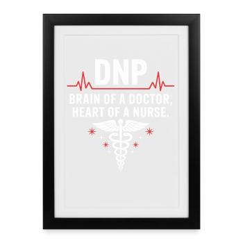 DNP Brain Heart Caregiver - Framed poster (27 × 37 cm) - black - Front