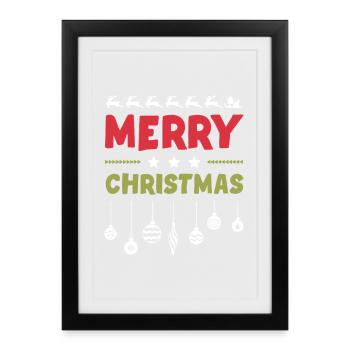 Joyeux Noël - Affiche encadrée (27 × 37 cm) - noir - Devant