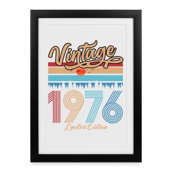 1976 Vintage Anniversary Limited Edition Gift - Framed poster (27 × 37 cm) - black - Front
