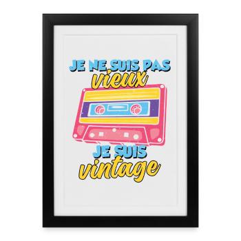 I'm Not Old I'm Vintage Birthday - Framed poster (27 × 37 cm) - black - Front