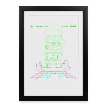 Jeu - Affiche encadrée (27 × 37 cm) - noir - Devant