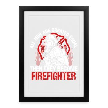 Fire brigade - Framed poster (27 × 37 cm) - black - Front